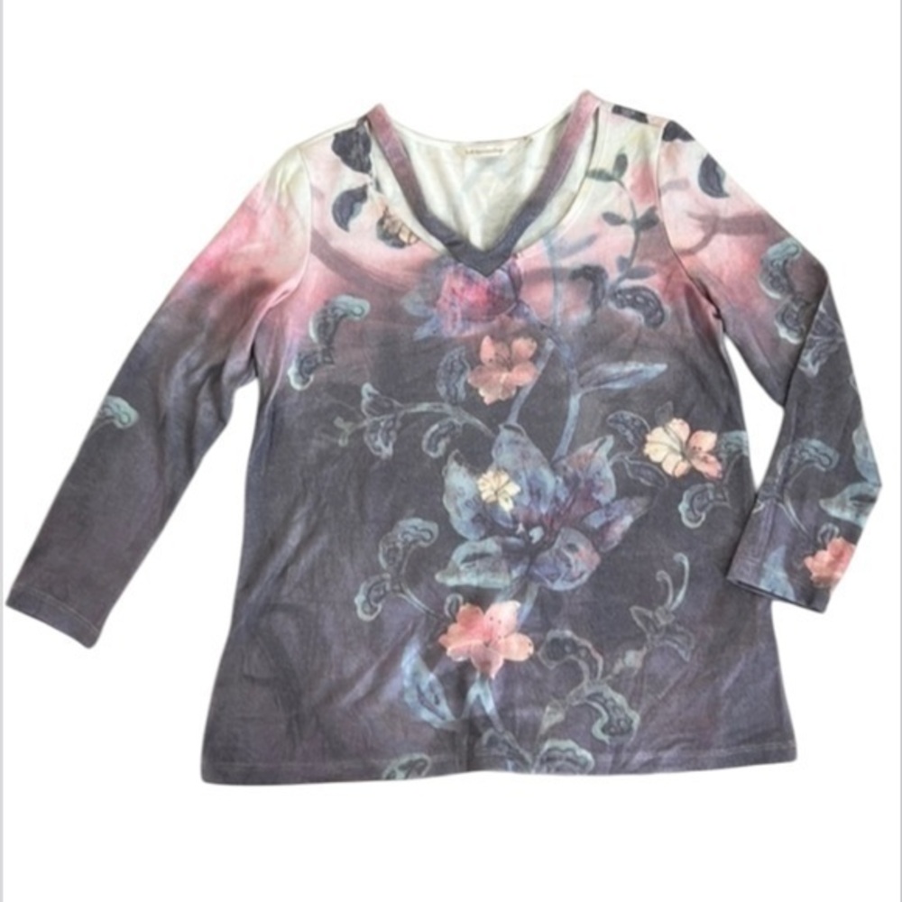 Soft Surroundings size medium purple toned tee long sleeve